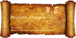 Mojzsis Erazmus névjegykártya